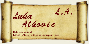 Luka Alković vizit kartica